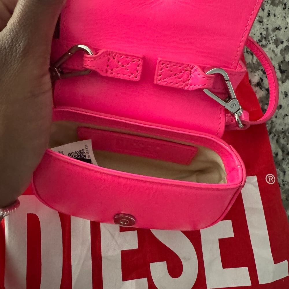 Hot pink diesel mini bag - Picture 5 of 6
